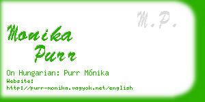 monika purr business card